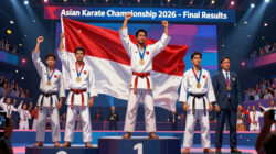 Hasil Lengkap Kejuaraan Karate Asia 2026 Indonesia Bawa Pulang Medali